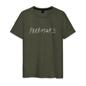 Мужская футболка хлопок с принтом Paramore в Кировске, 100% хлопок | прямой крой, круглый вырез горловины, длина до линии бедер, слегка спущенное плечо. | 