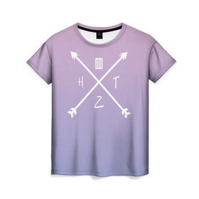 Женская футболка 3D с принтом Paramore в Кировске, 100% полиэфир ( синтетическое хлопкоподобное полотно) | прямой крой, круглый вырез горловины, длина до линии бедер | paramore