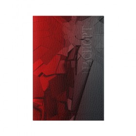 Обложка для паспорта матовая кожа с принтом GRAY&RED MIRROR ABSTRACT в Кировске, натуральная матовая кожа | размер 19,3 х 13,7 см; прозрачные пластиковые крепления | Тематика изображения на принте: 