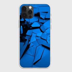 Чехол для iPhone 12 Pro Max с принтом Carbon abstraction BLUE в Кировске, Силикон |  | abstraction | geometry | абстракция | геометрия | грань | краски | кубик | кубики | линии | мозаика | разноцветные | ребро | текстура | тени | узор