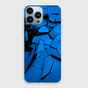 Чехол для iPhone 13 Pro Max с принтом Carbon abstraction BLUE в Кировске,  |  | Тематика изображения на принте: abstraction | geometry | абстракция | геометрия | грань | краски | кубик | кубики | линии | мозаика | разноцветные | ребро | текстура | тени | узор