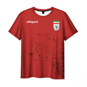 Мужская футболка 3D с принтом Иран, форма в Кировске, 100% полиэфир | прямой крой, круглый вырез горловины, длина до линии бедер | fifa | леопард | фифа | флаг | чемпионат мира