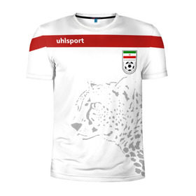 Мужская футболка 3D спортивная с принтом Иран, форма в Кировске, 100% полиэстер с улучшенными характеристиками | приталенный силуэт, круглая горловина, широкие плечи, сужается к линии бедра | fifa | леопард | фифа | чемпионат мира