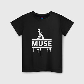 Детская футболка хлопок с принтом Muse в Кировске, 100% хлопок | круглый вырез горловины, полуприлегающий силуэт, длина до линии бедер | muse |    | доминик ховард | крис уолстенхолм | муза | музе | мусе | мэттью беллами | рок группа