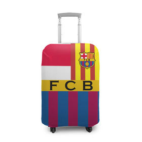Чехол для чемодана 3D с принтом FC Barcelona в Кировске, 86% полиэфир, 14% спандекс | двустороннее нанесение принта, прорези для ручек и колес | barcelona | football | logo | spain | sport | арт | барселона | испания | лига | лого | спорт | текстура | фк | футбол | футбольный клуб | эмблема