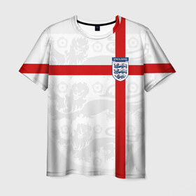 Мужская футболка 3D с принтом Англия, форма в Кировске, 100% полиэфир | прямой крой, круглый вырез горловины, длина до линии бедер | fc |   сборная | англия | спорт | спортивные | фк | футбол | футбольный клуб