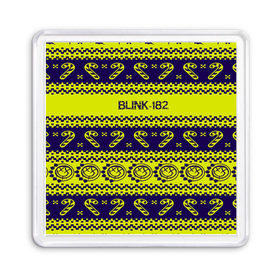 Магнит 55*55 с принтом Blink-182 NEW YEAR COLLECTION в Кировске, Пластик | Размер: 65*65 мм; Размер печати: 55*55 мм | 
