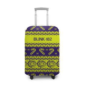 Чехол для чемодана 3D с принтом Blink-182 NEW YEAR COLLECTION в Кировске, 86% полиэфир, 14% спандекс | двустороннее нанесение принта, прорези для ручек и колес | 