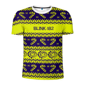 Мужская футболка 3D спортивная с принтом Blink-182 NEW YEAR COLLECTION в Кировске, 100% полиэстер с улучшенными характеристиками | приталенный силуэт, круглая горловина, широкие плечи, сужается к линии бедра | 