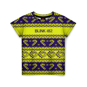 Детская футболка 3D с принтом Blink-182 NEW YEAR COLLECTION в Кировске, 100% гипоаллергенный полиэфир | прямой крой, круглый вырез горловины, длина до линии бедер, чуть спущенное плечо, ткань немного тянется | 