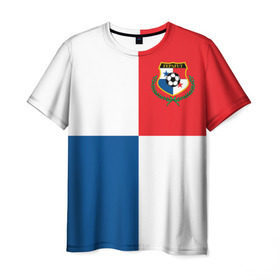 Мужская футболка 3D с принтом Панама, форма в Кировске, 100% полиэфир | прямой крой, круглый вырез горловины, длина до линии бедер | fifa | фифа | флаг | чемпионат мира