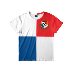 Детская футболка 3D с принтом Панама, форма в Кировске, 100% гипоаллергенный полиэфир | прямой крой, круглый вырез горловины, длина до линии бедер, чуть спущенное плечо, ткань немного тянется | fifa | фифа | флаг | чемпионат мира