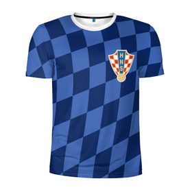 Мужская футболка 3D спортивная с принтом Хорватия, форма в Кировске, 100% полиэстер с улучшенными характеристиками | приталенный силуэт, круглая горловина, широкие плечи, сужается к линии бедра | Тематика изображения на принте: croatia | fc | fifa | football | national team | uniform | сборная | фифа | фк | форма | футбол | хорватия