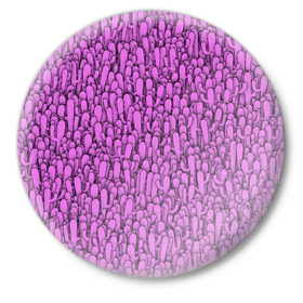 Значок с принтом Розовые кактусы в Кировске,  металл | круглая форма, металлическая застежка в виде булавки | Тематика изображения на принте: гламур | гламурный | кактус | колючки | мексика | паттерн | пустыня | растения | розовый | шипы