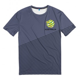 Мужская футболка 3D с принтом Австралия, форма в Кировске, 100% полиэфир | прямой крой, круглый вырез горловины, длина до линии бедер | 