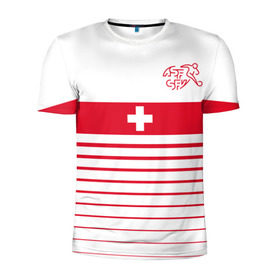 Мужская футболка 3D спортивная с принтом Швейцария, форма в Кировске, 100% полиэстер с улучшенными характеристиками | приталенный силуэт, круглая горловина, широкие плечи, сужается к линии бедра | fc | спорт | спортивные | фк | футбол | футбольный клуб | швейцария
