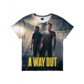 Детская футболка 3D с принтом A Way Out в Кировске, 100% гипоаллергенный полиэфир | прямой крой, круглый вырез горловины, длина до линии бедер, чуть спущенное плечо, ткань немного тянется | a way out