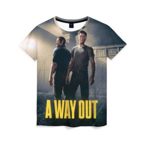 Женская футболка 3D с принтом A Way Out в Кировске, 100% полиэфир ( синтетическое хлопкоподобное полотно) | прямой крой, круглый вырез горловины, длина до линии бедер | a way out