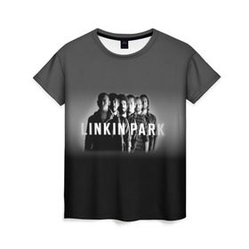 Женская футболка 3D с принтом Группа Linkin Park в Кировске, 100% полиэфир ( синтетическое хлопкоподобное полотно) | прямой крой, круглый вырез горловины, длина до линии бедер | bennington | chester | linkin park | альтернативный | беннингтон | группа | ленкин | линкин | майк | метал | музыкант | ню | нюметал | парк | певец | рок | рэп | честер | электроник