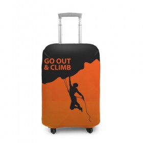 Чехол для чемодана 3D с принтом climbing в Кировске, 86% полиэфир, 14% спандекс | двустороннее нанесение принта, прорези для ручек и колес | adrenaline | extreme | hiking | mountaineering | mountains | risk | rock climb | rocks | sport | адреналин | альпинизм | высота | горы | риск | скалолазание | скалы | спорт | туризм | экстрим