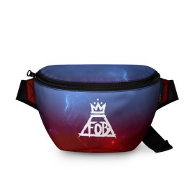 Поясная сумка 3D с принтом FALL OUT BOY SPACE COLLECTION в Кировске, 100% полиэстер | плотная ткань, ремень с регулируемой длиной, внутри несколько карманов для мелочей, основное отделение и карман с обратной стороны сумки застегиваются на молнию | fall out boy | logo | music | pop | rock | альтернатива | металл | музыка | музыкальный | поп | рок