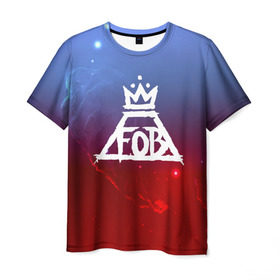 Мужская футболка 3D с принтом FALL OUT BOY SPACE COLLECTION в Кировске, 100% полиэфир | прямой крой, круглый вырез горловины, длина до линии бедер | Тематика изображения на принте: fall out boy | logo | music | pop | rock | альтернатива | металл | музыка | музыкальный | поп | рок