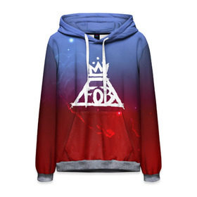 Мужская толстовка 3D с принтом FALL OUT BOY SPACE COLLECTION в Кировске, 100% полиэстер | двухслойный капюшон со шнурком для регулировки, мягкие манжеты на рукавах и по низу толстовки, спереди карман-кенгуру с мягким внутренним слоем. | fall out boy | logo | music | pop | rock | альтернатива | металл | музыка | музыкальный | поп | рок