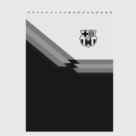 Скетчбук с принтом FC Barcelona в Кировске, 100% бумага
 | 48 листов, плотность листов — 100 г/м2, плотность картонной обложки — 250 г/м2. Листы скреплены сверху удобной пружинной спиралью | Тематика изображения на принте: barcelona | football | logo | spain | sport | арт | барселона | испания | лига | лого | спорт | текстура | фк | футбол | футбольный клуб | эмблема