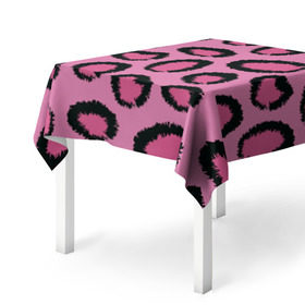 Скатерть 3D с принтом Розовый гепард в Кировске, 100% полиэстер (ткань не мнется и не растягивается) | Размер: 150*150 см | африка | животное | леопард