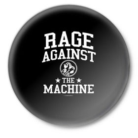 Значок с принтом Rage Against the Machine в Кировске,  металл | круглая форма, металлическая застежка в виде булавки | rage against the machine | альтернативный | америка | американская рок группа | брэд уилк | жанр | зак де ла роча | калифорния | лос анджелес | метал | музыка | ню метал | рок | рэп метал | рэп рок | рэпкор | сша