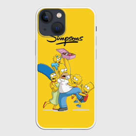 Чехол для iPhone 13 mini с принтом Симпсоны в Кировске,  |  | пончики | семья | симпсоны