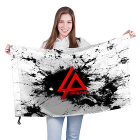 Флаг 3D с принтом LINKIN PARK SPRAY GRAY в Кировске, 100% полиэстер | плотность ткани — 95 г/м2, размер — 67 х 109 см. Принт наносится с одной стороны | linkin park | logo | music | pop | rock | альтернатива | металл | музыка | музыкальный | поп | рок | честер беннингтон