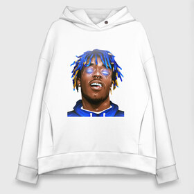 Женское худи Oversize хлопок с принтом Art Lil uzi в Кировске, френч-терри — 70% хлопок, 30% полиэстер. Мягкий теплый начес внутри —100% хлопок | боковые карманы, эластичные манжеты и нижняя кромка, капюшон на магнитной кнопке | art | lil uzi | rap | trap | лил узи | реп | рэп