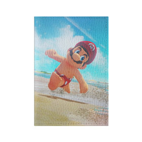 Обложка для паспорта матовая кожа с принтом Super Mario Odyssey в Кировске, натуральная матовая кожа | размер 19,3 х 13,7 см; прозрачные пластиковые крепления | Тематика изображения на принте: nintendo | super mario odyssey | марио | нинтендо