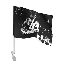 Флаг для автомобиля с принтом LINKIN PARK SMOKE FIRE STYLE в Кировске, 100% полиэстер | Размер: 30*21 см | linkin park | logo | music | pop | rock | альтернатива | металл | музыка | музыкальный | поп | рок | честер беннингтон