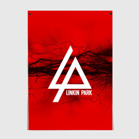 Постер с принтом LINKIN PARK lightning red в Кировске, 100% бумага
 | бумага, плотность 150 мг. Матовая, но за счет высокого коэффициента гладкости имеет небольшой блеск и дает на свету блики, но в отличии от глянцевой бумаги не покрыта лаком | linkin park | logo | music | pop | rock | альтернатива | металл | музыка | музыкальный | поп | рок | честер беннингтон