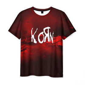 Мужская футболка 3D с принтом KORN(MUSIC ABSTRACT SYLE) в Кировске, 100% полиэфир | прямой крой, круглый вырез горловины, длина до линии бедер | korn | logo | music | pop | rock | альтернатива | металл | музыка | музыкальный | поп | рок