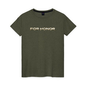 Женская футболка хлопок с принтом For Honor в Кировске, 100% хлопок | прямой крой, круглый вырез горловины, длина до линии бедер, слегка спущенное плечо | 