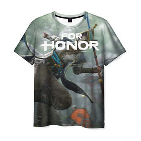 Мужская футболка 3D с принтом For Honor в Кировске, 100% полиэфир | прямой крой, круглый вырез горловины, длина до линии бедер | Тематика изображения на принте: for honor