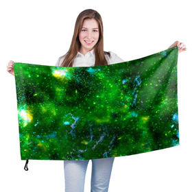 Флаг 3D с принтом Кислотный космос в Кировске, 100% полиэстер | плотность ткани — 95 г/м2, размер — 67 х 109 см. Принт наносится с одной стороны | абстракция | кислотные цвета | космос