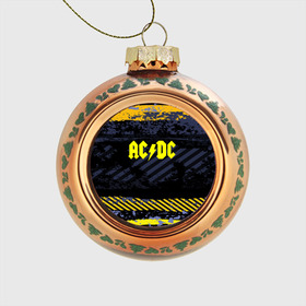 Стеклянный ёлочный шар с принтом AC DC STREET COLLECTION в Кировске, Стекло | Диаметр: 80 мм | ac dc | logo | music | pop | rock | альтернатива | металл | музыка | музыкальный | поп | рок