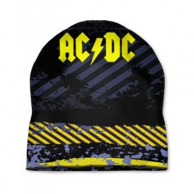 Шапка 3D с принтом AC DC STREET COLLECTION в Кировске, 100% полиэстер | универсальный размер, печать по всей поверхности изделия | ac dc | logo | music | pop | rock | альтернатива | металл | музыка | музыкальный | поп | рок