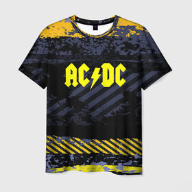 Мужская футболка 3D с принтом AC DC STREET COLLECTION в Кировске, 100% полиэфир | прямой крой, круглый вырез горловины, длина до линии бедер | ac dc | logo | music | pop | rock | альтернатива | металл | музыка | музыкальный | поп | рок