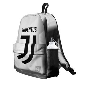 Рюкзак 3D с принтом Juventus 2018 Original в Кировске, 100% полиэстер | лямки с регулируемой длиной, сверху петелька, чтобы рюкзак можно было повесить на вешалку. Основное отделение закрывается на молнию, как и внешний карман. Внутри два дополнительных кармана, один из которых закрывается на молнию. По бокам два дополнительных кармашка | fly emirates | juventus | ronaldo | клуб | линии | мода | модные | мяч | реал мадрид | спорт | спортивные | стиль | футбол | футбольный клуб | экстрим | эмблема | ювентус