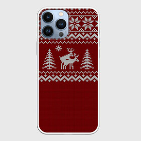 Чехол для iPhone 13 Pro Max с принтом Неприличные Олени в Кировске,  |  | Тематика изображения на принте: 2019 | 2020 | 2021 | 2022 | 2023 | 2024 | 2025 | вязание | вязаный | год | дед | елка | елки | лес | мороз | новый | олени | олень | оленями | прикол | свитер | снегурочка | шутка | юмор