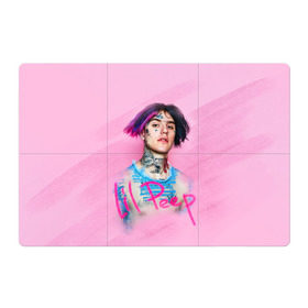 Магнитный плакат 3Х2 с принтом Lil Pink в Кировске, Полимерный материал с магнитным слоем | 6 деталей размером 9*9 см | lil peep | rap | густав ор | лил пип | рэп