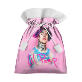 Подарочный 3D мешок с принтом Lil Pink в Кировске, 100% полиэстер | Размер: 29*39 см | Тематика изображения на принте: lil peep | rap | густав ор | лил пип | рэп