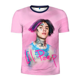 Мужская футболка 3D спортивная с принтом Lil Pink в Кировске, 100% полиэстер с улучшенными характеристиками | приталенный силуэт, круглая горловина, широкие плечи, сужается к линии бедра | lil peep | rap | густав ор | лил пип | рэп