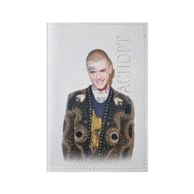 Обложка для паспорта матовая кожа с принтом White Peep в Кировске, натуральная матовая кожа | размер 19,3 х 13,7 см; прозрачные пластиковые крепления | lil peep | rap | густав ор | лил пип | рэп