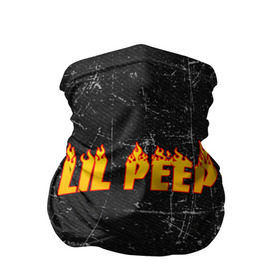 Бандана-труба 3D с принтом Lil Fire Peep в Кировске, 100% полиэстер, ткань с особыми свойствами — Activecool | плотность 150‒180 г/м2; хорошо тянется, но сохраняет форму | Тематика изображения на принте: lil peep | rap | густав ор | лил пип | рэп